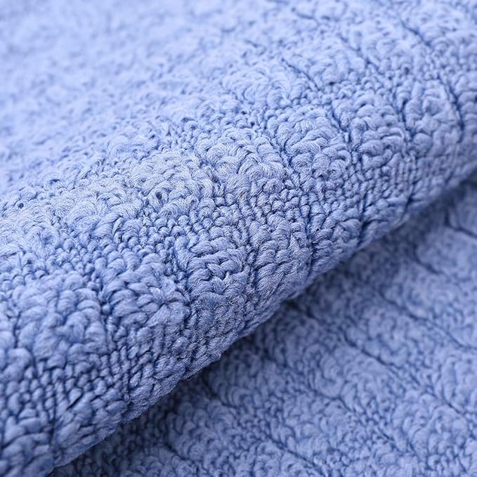COSY HOMEER 39X20inch Anti Fatigue Kitchen Rug Mats are Made of 100% Polypropylene Half Round Rug Cushion Specialized in Anti Slippery and Machine Washable,Blue