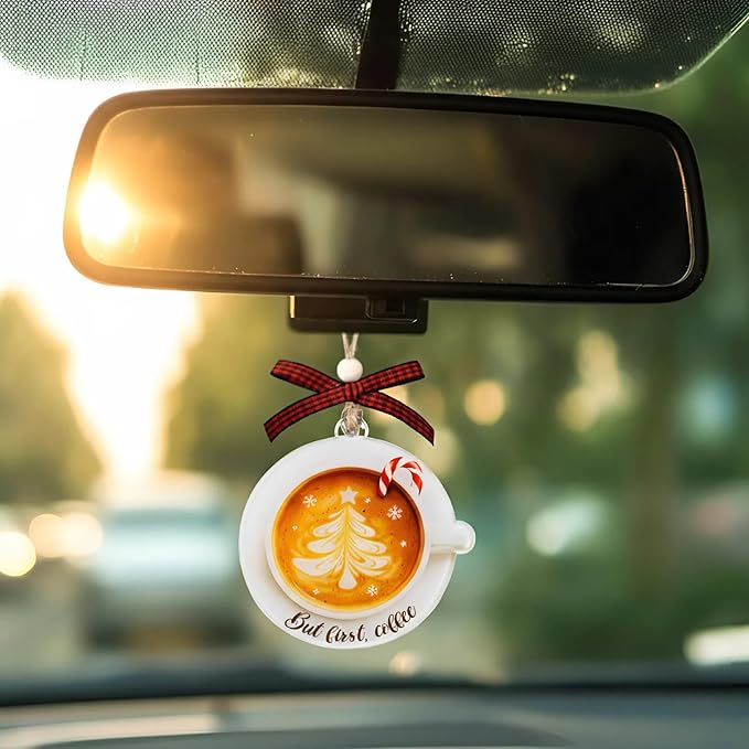 Coffee Ornament - Coffee Lover Christmas Ornament - Latte, Espresso, Barista Ornament - Coffe Gifts for Cappuccino, Latte, Espresso, Milkshake Lovers - Acrylic Christmas Keepsake 2025