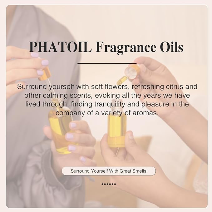 PHATOIL 3.38FL.OZ Almond Vanilla Fragrance Oils for Aromatherapy, Essential Oils for Diffusers for Home, Perfect for Diffuser, Yoga, Skin Care, DIY Candle and Soap Making - 100ml