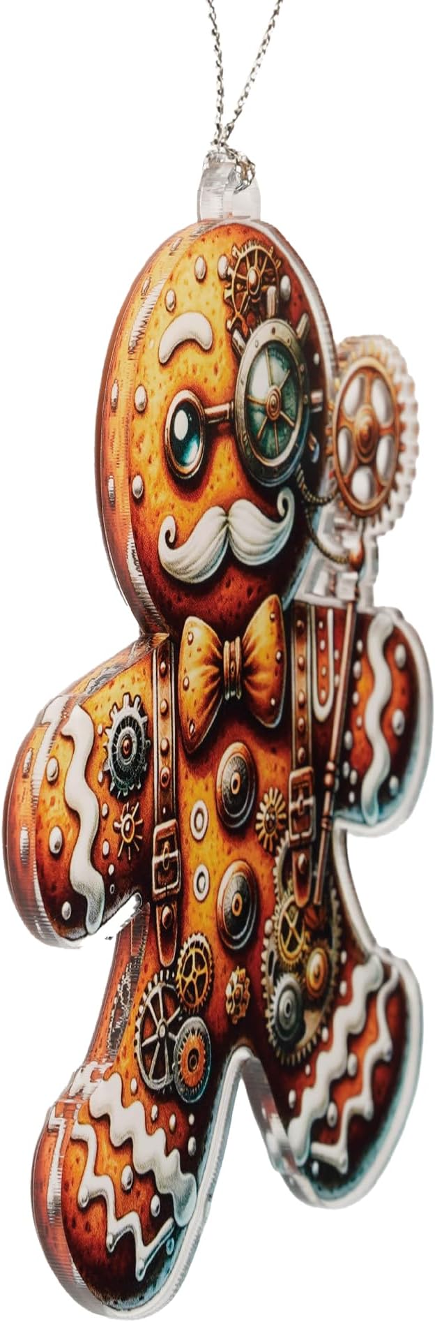 Christmas Ornaments 2025, Gingerbread Ornaments, Steampunk Gifts, Funny Vintage Gingerbread Man Decoration, Classic Holiday Ornament for Tree and Home Décor