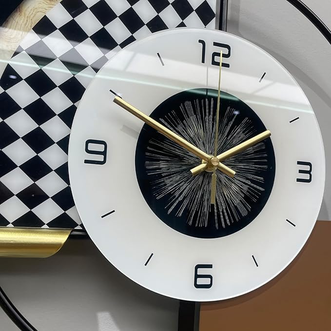 Large Wall Clock,Decorative Wall Clocks with Pendulum,Silent Quality Quartz Clock Battery Operated,Large Clock for Living Room,Kitchen,Home,Bathroom,Bedroom Wall Decor,16.5 * 31.5inch