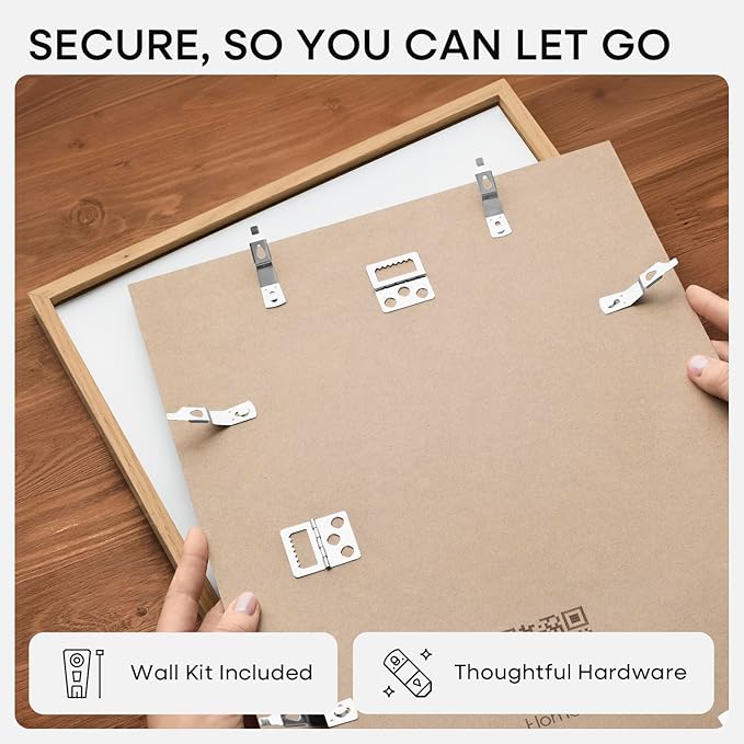 Homeforia Wooden Poster Frame 22x28, High End Natural Oak 22 x 28 Picture Frame with Mat 18 by 24, 22x28 Light Wood Frame Matted to 18x24 Photo, 28by22 Large Frames, Tempered Glass, Wall Kit, Set of 1