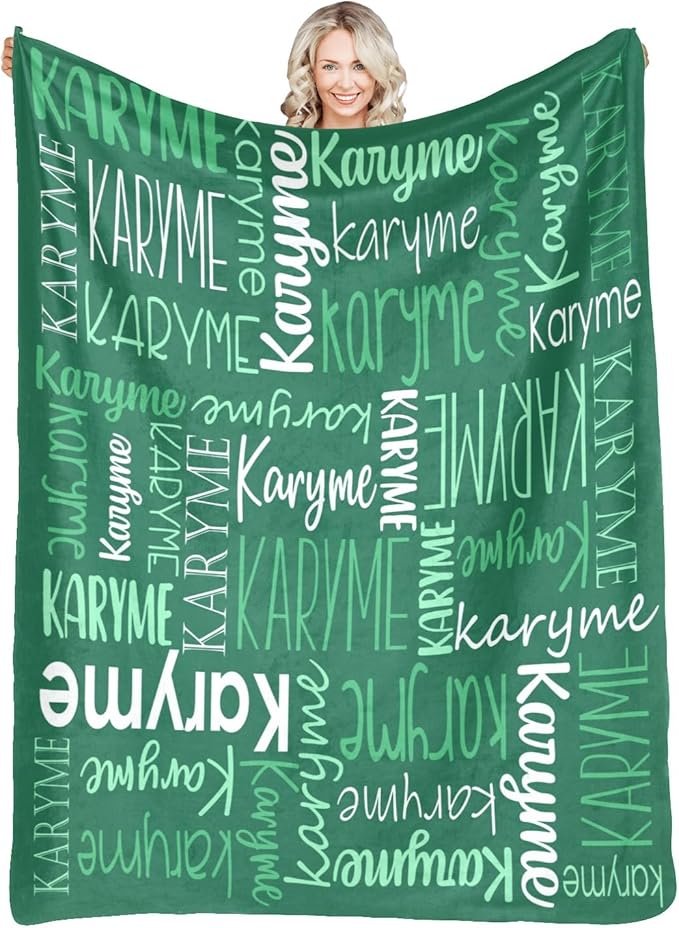 Personalized Name Blanket for Kids and Adult Customized Blanket for Boys Girls Baby Personalized Blanket and Throws Super Soft