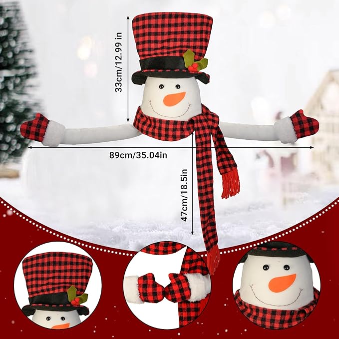 Christmas Tree Topper Snowman Top Hugger for Xmas Tree Holiday Decorations Winter Wonderland Decoration New Year Decorations
