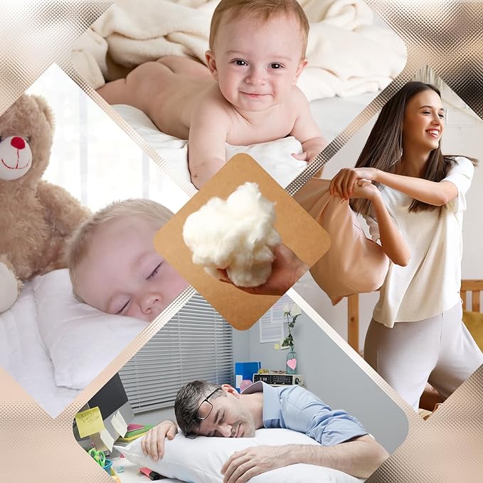6800g/15lb Cotton Stuffing for Stuffed Animals Soft Pillow, Natural Cotton Fiber Filling Batting, for Toys, Cloud Decorations, and More