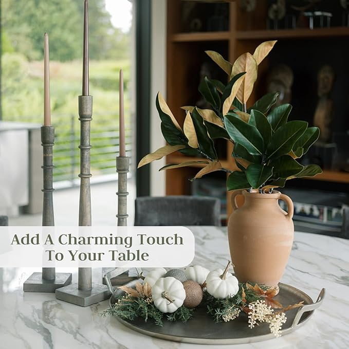 CG Hunter Terracotta Vase with Handles, 12-in Vintage Decor Vase & Table Decor in Entryway, Livingroom or Dining Room, Display Fresh or Dried Flowers, Branches or as a Standalone Decorative Accent