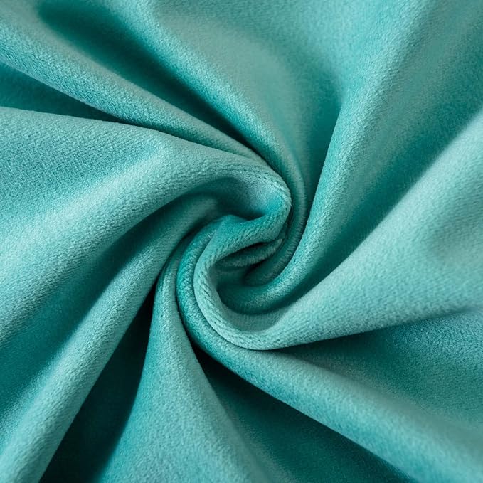 JUSPURBET 12"x20"Teal Green Velvet Throw Pillow Cover Set of 2,Decorative Soft Solid Cushion Cases for Couch Sofa Bed