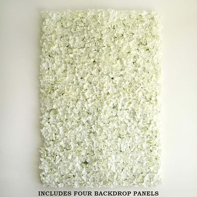 Efavormart 4 PCS Cream Silk Hydrangea Flower Mat Wall Wedding Event Decor for DIY Centerpieces Arrangements Party Decorations