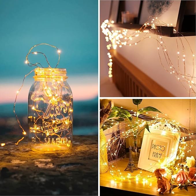 Fairy Lights Plug in,99ft 300 LEDs Christmas Lights Indoor Outdoor Warm White Copper Wire,Long Led Fairy String Lights for Bedroom Party Wedding Patio Yard Christmas Tree Decoration