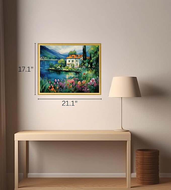 Art Shoppe Framed Print Wall Art, Vintage Wall Décor for Living Room, Bedroom, Office, High-Resolution Image on Premium Art Paper, 3/4" Frame with Plexiglass Front, Ready to Hang, 17"x21"