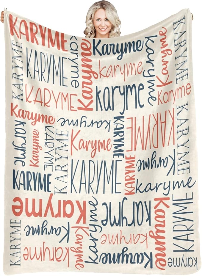 Personalized Name Blanket for Kids and Adult Customized Blanket for Boys Girls Baby Personalized Blanket and Throws Super Soft