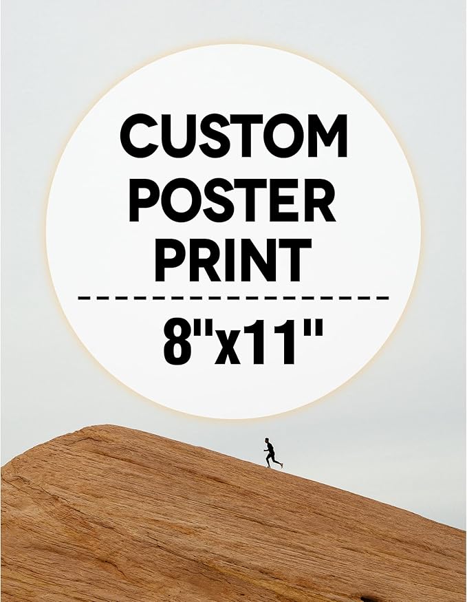 wall26 Custom Poster Prints - Upload Your Image/Photo, Personalized Photo to Poster Printing, Durable and Waterproof, Home Decor Wall Art Prints - 8.5x11 inches
