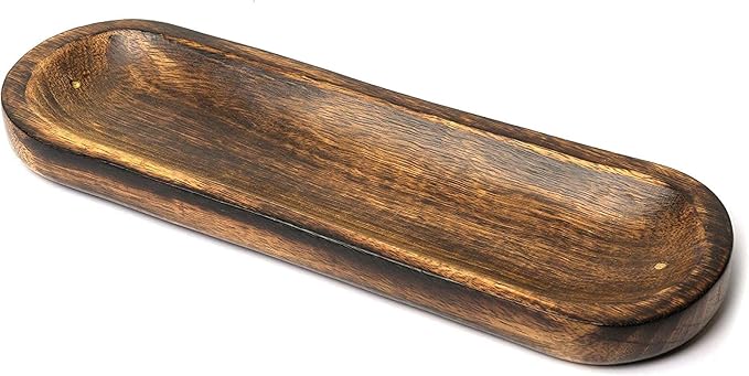 Yajna Traditional-Handmade Incense-Stick-and-Cones-Holder Incense-Burner-ash-Catcher-Stand Wooden-Tray-Holder (Wooden Tray)