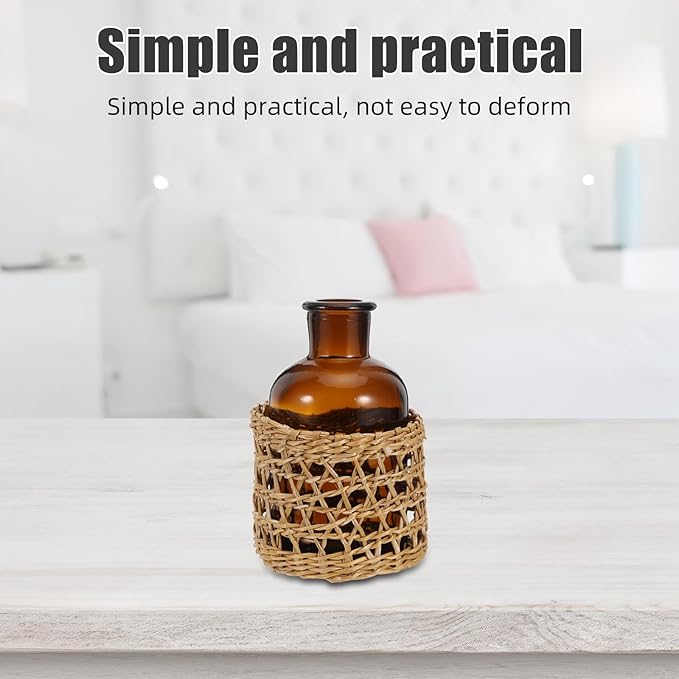 Generic Empty Glass Diffuser Bottle Jars - Aromatherapy Storage Container - Fragrance Accessories Refill Aroma Dispenser for DIY Fragrance Replacement