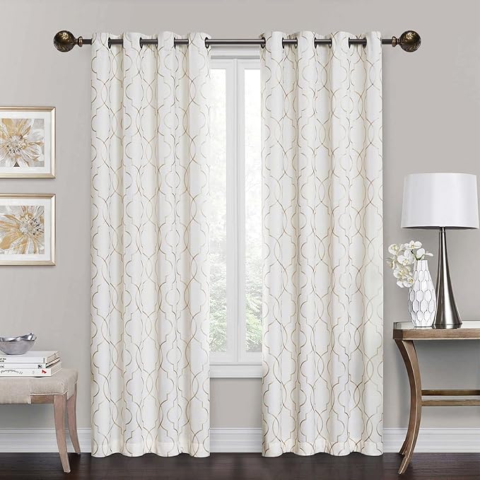 Curtain Rod for Windows 48 to 84 Inches: 1 Inch Heavy-Duty Adjustable Decorative Curtain Rod With Rustic Leaf Finials for Bedroom & Living Room.Brown