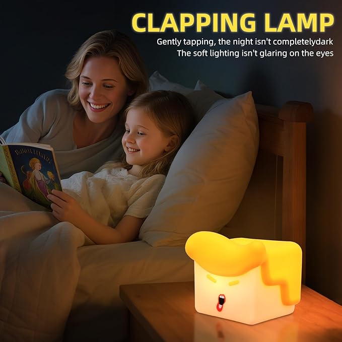 Night Light, 3 Level Dimmable Touch Lamp for Bedroom,Funny Prank Tap Lamp,Emotional Release Tool,Portable Table Bedside Lamp,Rechargeable Creative Eye Protection Table Lamp