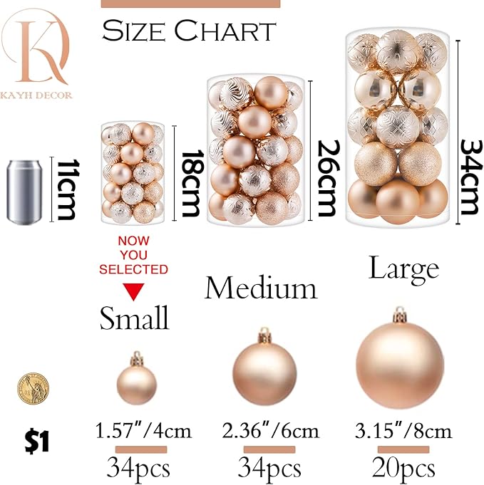 34ct Fuchsia Pink Mini Christmas Ball Ornaments Shatterproof Plastic Christmas Tree Decorations for Xmas Party Home Office Holiday Decor -Small Size (1.57"/ 40mm)