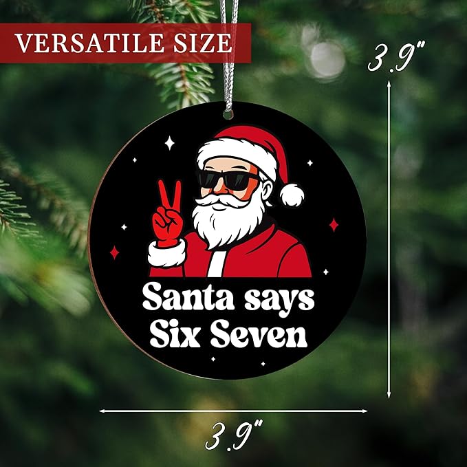 67 Christmas Ornament, 67 Ornaments for Xmas Tree, Funny Christmas Ornaments 2025, 6 7 Meme Ornament for Teens, Six Seven Gifts, Gag Gifts for Teens, Teen Girls Trendy Stuff