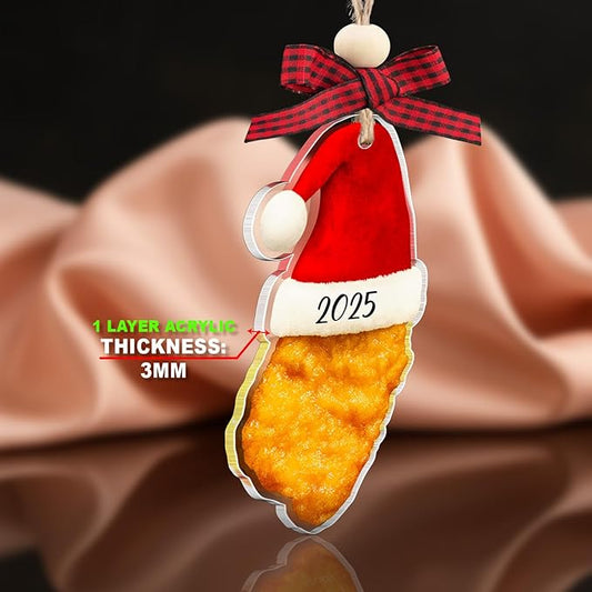 Chicken Nugget Ornament - Nugget Ornament - Food Ornaments - Funny Christmas Ornaments - Funny Gift for Food Lovers - Cute Kitchen Decor - Acrylic Christmas Tree Hanging Ornament 2025