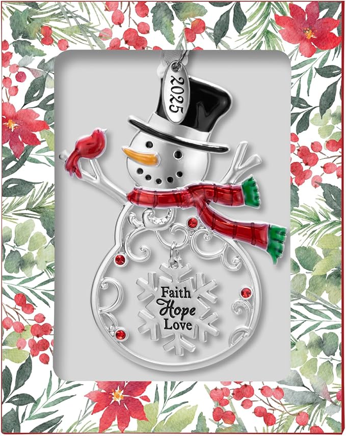Laraine Christmas Tree Ornaments – 2025 Decorative Hanging Pendant of Car Charm Holiday Keepsake Gift Home Decor (Snowman (2025))
