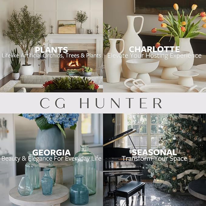 CG Hunter Holiday Collection Faux Wreath, Premium Artificial Indoor and Outdoor Large 30" Magnolia Leaf Christmas Wreath, Christmas Decorations and Holiday Greenery