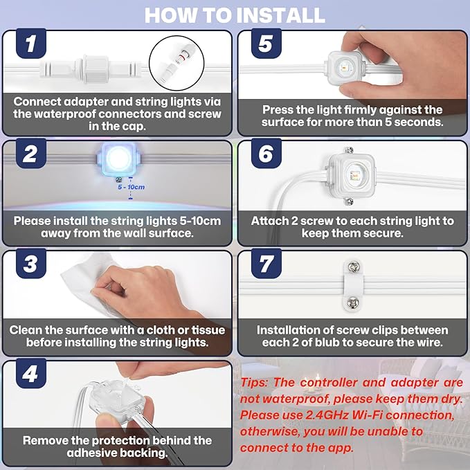 Permanent Outdoor Lights, Outdoor Christmas Lights, DIY RGB+IC Smart Eave Light with App Control, Support Alexa and Google Assistant, IP67 Waterproof, Outdoors Light for Christmas Decorations, 100FT
