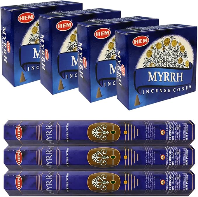 TRUMIRI Incense Variety Pack - 7 Sets of 102 Pieces (Incense Sticks & Cones, Bamboo Holder & Burner)