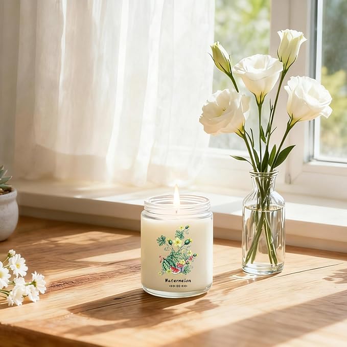 6 Pack Candles for Home Scented, 37.8 oz 300 Hour Long Lasting Candles,Aromatherapy Candles for Women Gifts, Natural Non Toxic Soy Candle Set Lavender/Vanilla Coconut/Lemon/Ocean/Mint/Watermelon