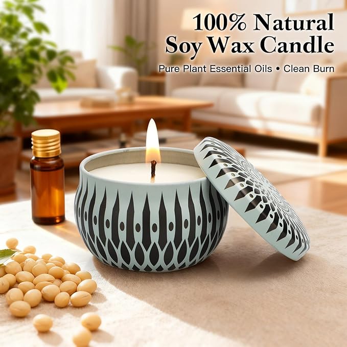 Christmas Scented Candles Gifts Set, 24 Pack Candles for Home Scented, Long Lasting Soy Wax Aromatherapy Candle Set for Women, Gifts for Christmas, Holiday