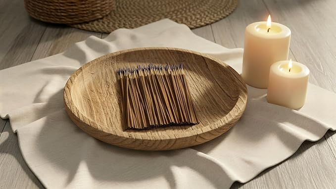 Kadilo Square Incense Sticks, 100 Count Pack with Natural Essential Oils, 1 Hour Burning Time, Hand Dipped, Free Wooden Burner (Kam Sutra)