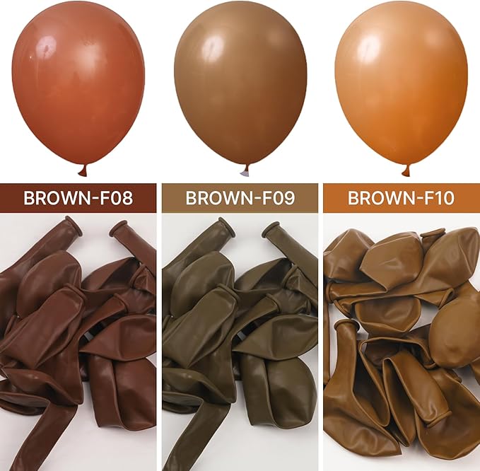 PartyWoo Brown Balloons 85 pcs Different Sizes of 18 12 10 5 Inch Boho Neutral Coffee Dark Brown Balloon Arch Kit Garland for Wedding Baby Shower Gender Reveal Birthday Party Decorations Brown-F09