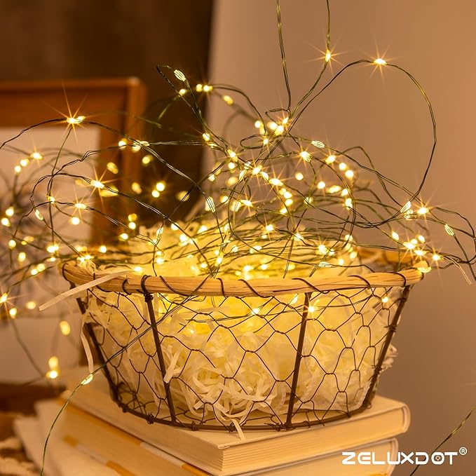 Fairy Lights Plug in,400FT 1200LEDs Waterproof Led String Lights,8 Modes Remote Twinkle Light for Outdoor Indoor Christmas Wedding Birthday Garden Party Decorations,Green Wire,Warm White