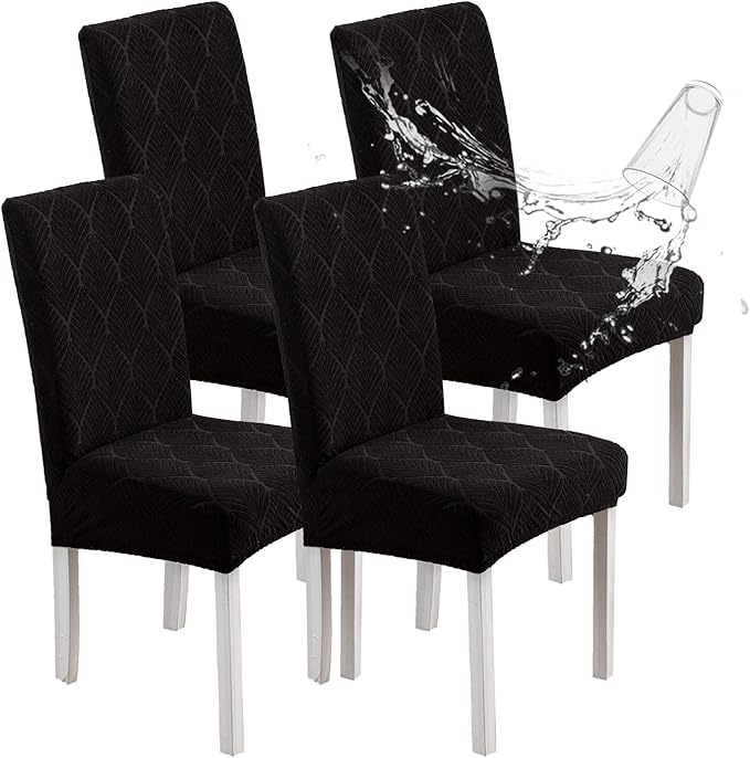 Waterproof Dining Chair Covers, Chair Covers for Dining Room, Stretch Parsons Chair Slipcover, Removable, Washable for Dining Room Kitchen Chair Protector Cover