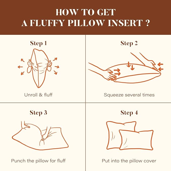 20x20 Pillow Inserts Set of 2, Natural Feather Down Pillows with 100% Cotton Cover, Throw Pillow for Bed, Couch and Sofa.