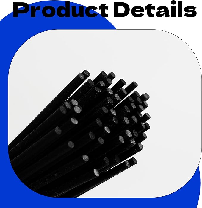 Black Fibre Reed Diffuser Sticks 50pcs 30cm x 3mm Black Fibre Reed Diffuser Sticks Thick Diffuser Reeds Sticks Diffuser Sticks for Diffuser Oils Fragrance Refill Fibre Reeds for Diffusers