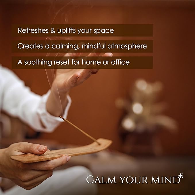 Himalayan Smudge Incense – 6 Fragrant Scents: Palo Santo, Copal, Myrrh, Cinnamon, Opium, Olibanum | 60 Sticks + 6 Dhoop | Masala Blend with Resins, Herbs & Essential Oils | Handcrafted