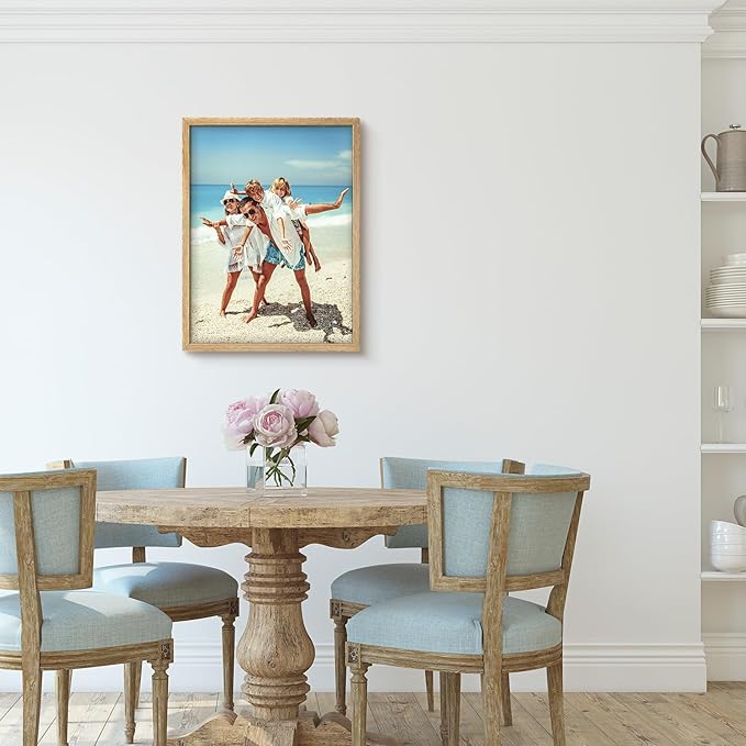 wall26 Custom Framed Poster Wall Art for Living Room, Bedroom Canvas Prints for Home Decoration Ready to Hang - 12"x16" Natural