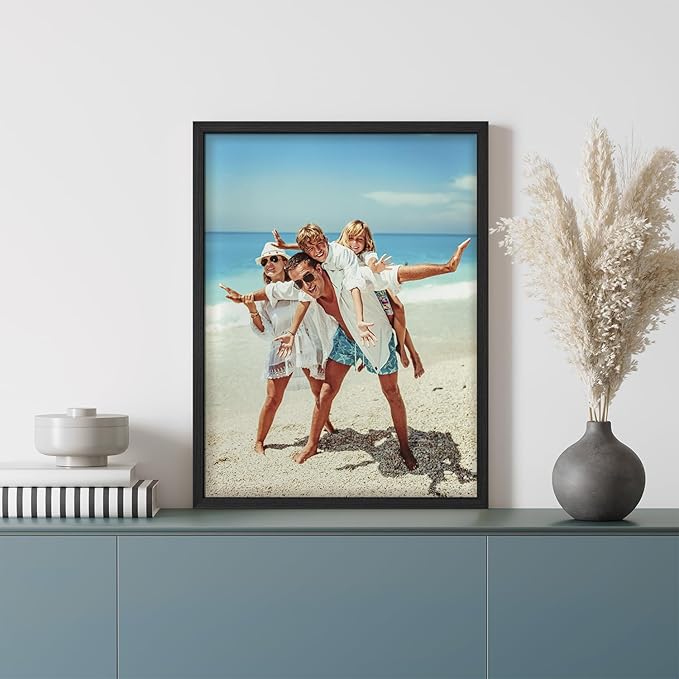 wall26 Custom Framed Poster Wall Art for Living Room, Bedroom Canvas Prints for Home Decoration Ready to Hang - 8"x10" Black