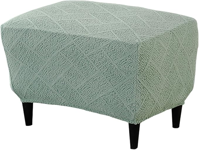 Eco-Ancheng Ottoman Cover Stretch Rectangle Footrest Stool Covers Storage Ottoman Slipcover Ottoman Bench Covers Slip Cover for Foot Stool Footstool Protector with Nonslip Elastic Bottom (04,X-Large)
