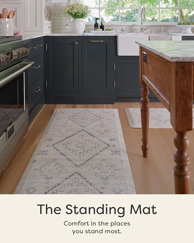 House of Noa Nama Standing Mat – Anti-Fatigue Cushioned Kitchen Mats for Floor | Ergonomic Bounce-Back Foam Kitchen Mats | Anti-Fatigue Mats for Kitchen & Standing | Ula Windmill | 22" x 54"