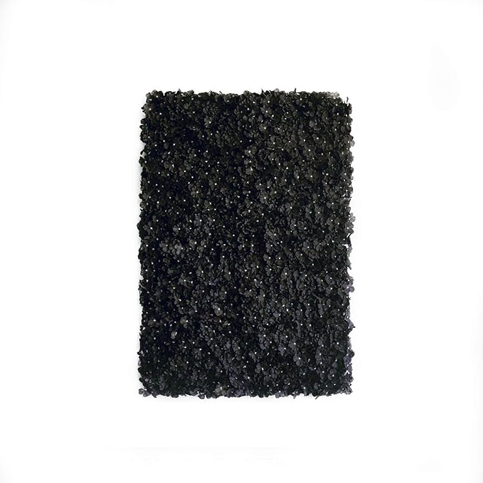 Efavormart Black UV Protected Hydrangea Flower Wall Mat Backdrop 4 Artificial Panels - 11 Sq ft.