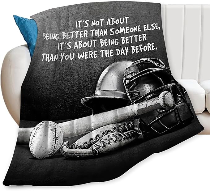 Tijuboni Baseball Sports Throw Blanket Baseball Gifts for Boys Girls Men Women Kids Adults Soft Flannel Fleece Blanket for Couch Sofa Bed Home Decor 40"x50"