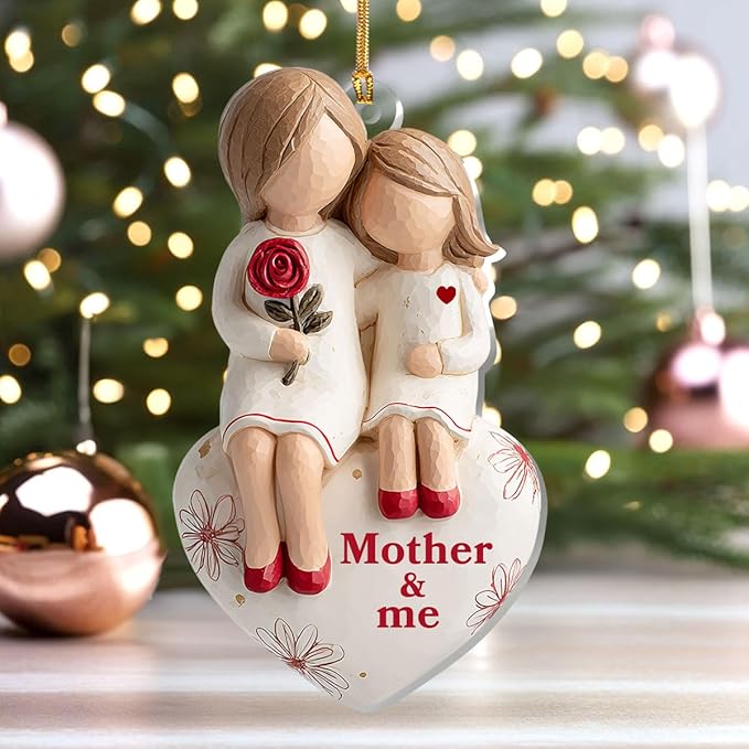 Jesuspirit Grandma & Grandchild Christmas Ornament – Grandma and Me, Acrylic Ornament for Grandmother, First 2025 (Mother and Me)