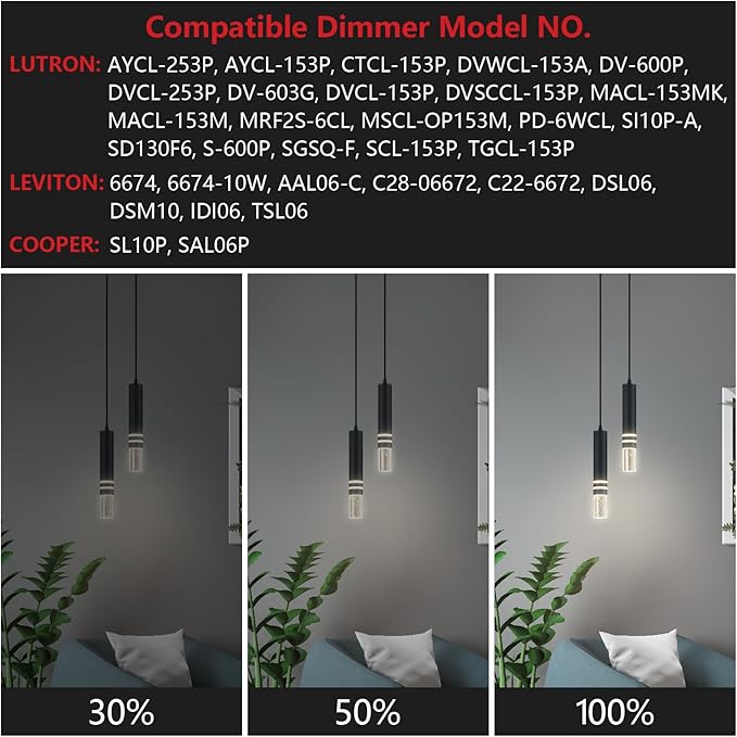 Pendant Lights Kitchen Island, Crystal Pendant Light Fixtures Mini 12W LED Modern Kitchen Pendant Lighting Over Sink and Living Room and Bedroom (Black 2 Light)