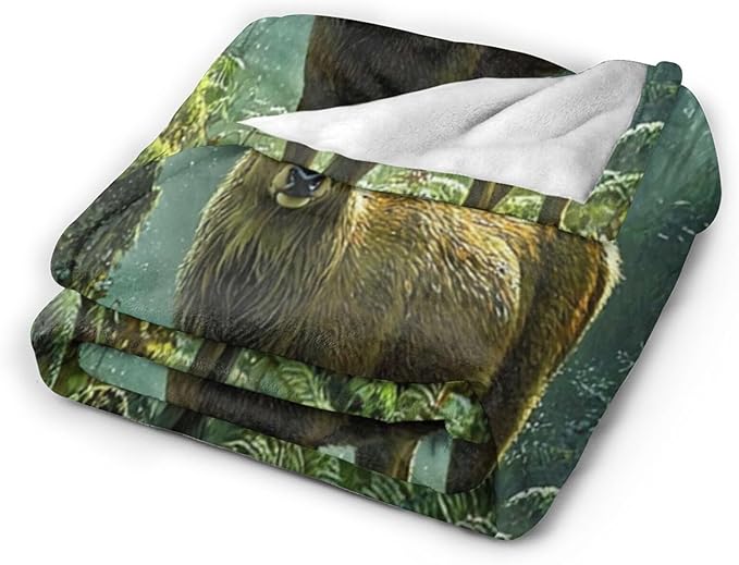 Tijuboni Forest Elk Deer Throw Blanket Deer Gifts for Girls Boys Women Men Kids Adults Soft Flannel Fleece Blanket for Couch Sofa Bed Home Decor 60"x80"