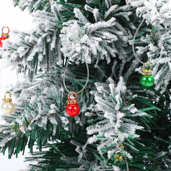 Baluue 200pcs Christmas Mini Balls Ornaments 10mm Multicolour Miniature Glitter Balls Xmas Tree Hanging Decorations for Christmas Holiday Party Decor DIY Craft Supplies