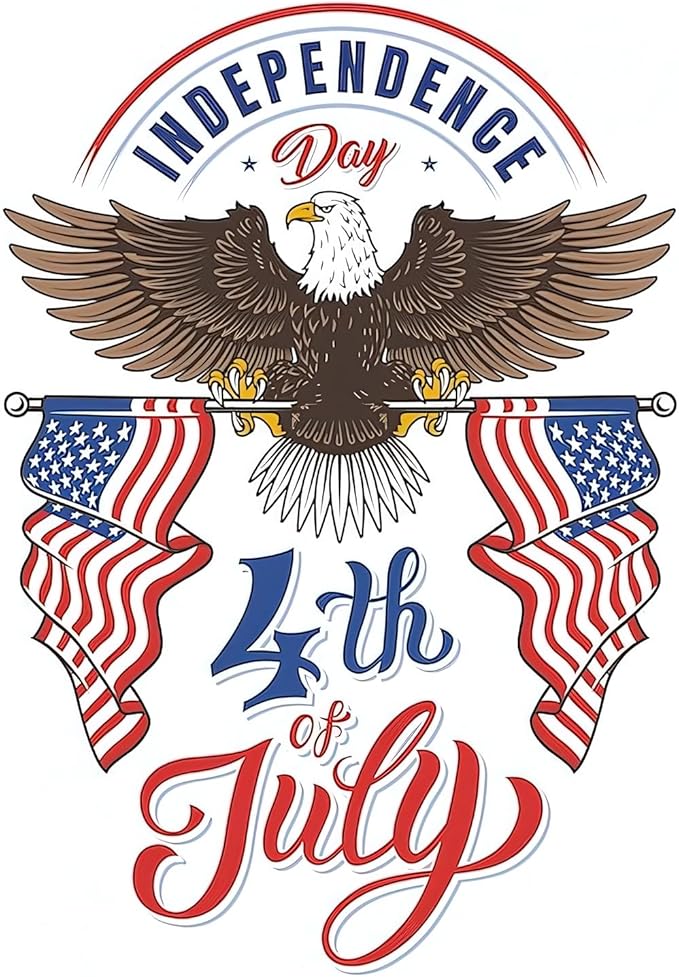 4th of July Wall Stickers Whole Independence Day Wall Decals Patriotic Eagle Star Red White Blue American Flag Removable Window Door Clings for Home Office Decor Party Supplies