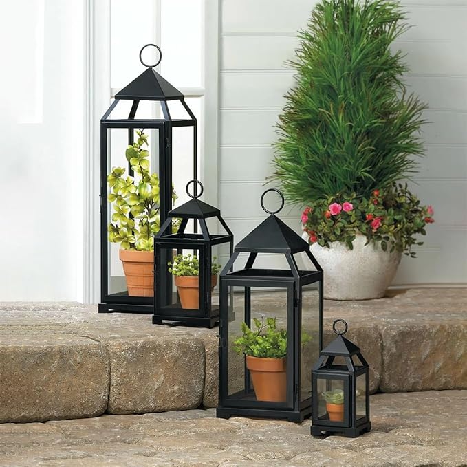 NEEDOMO Lanterns Decorative Outdoor&Indoor, Set of 3 Outdoor Lanterns for Porch, Vintage Candle Lantern Decor for Living Room, Fireplace, Fall, Christmas, Garden, Wedding, Yard, Bronze