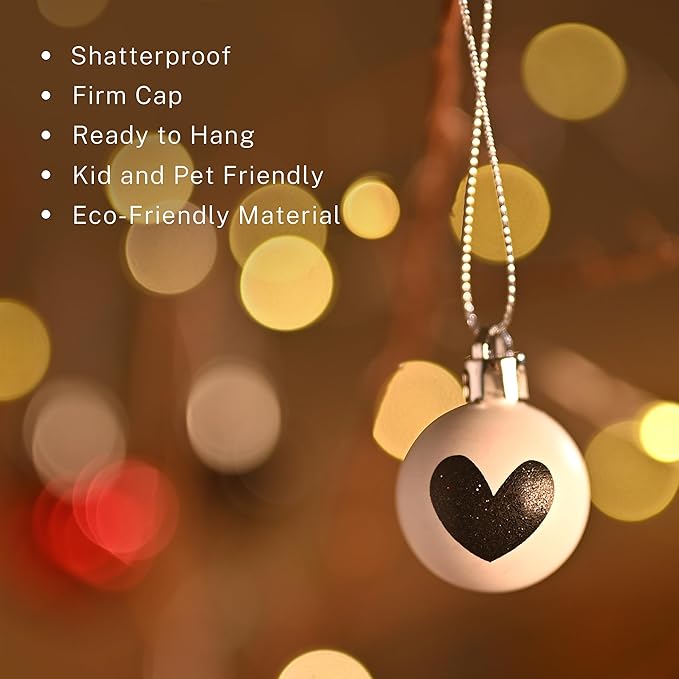 DecorbyHannah Mini Valentines Day Christmas Tree Ornaments Decorations, 49ct 1.18Inch Small Red Black Heart Ornaments for Tree, Shatterproof Hanging Valentine's Day Decor for Wedding Anniversary Party
