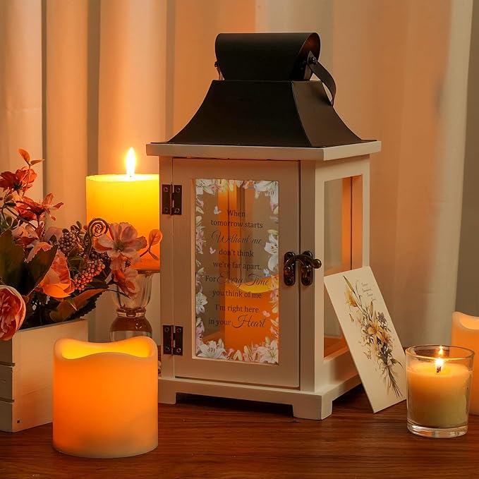 Memorial Lantern, Bereavement Sympathy Gifts for Loss of Loved One Mother Father Brother Sister, Sympathy Lantern Thoughtful Funeral Gifts in Memory of Loved One